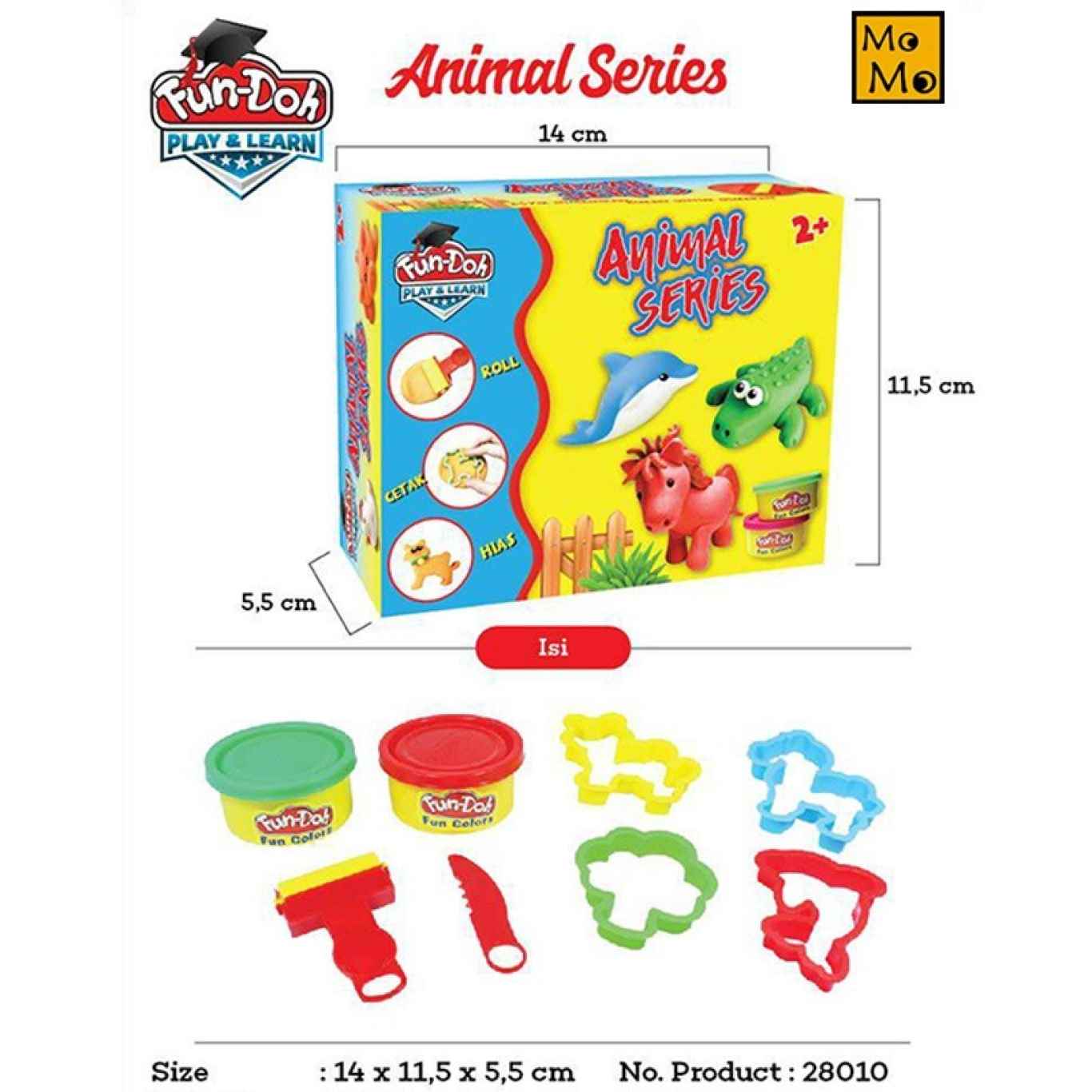 Fun Doh Lilin Mainan Animal Series Box