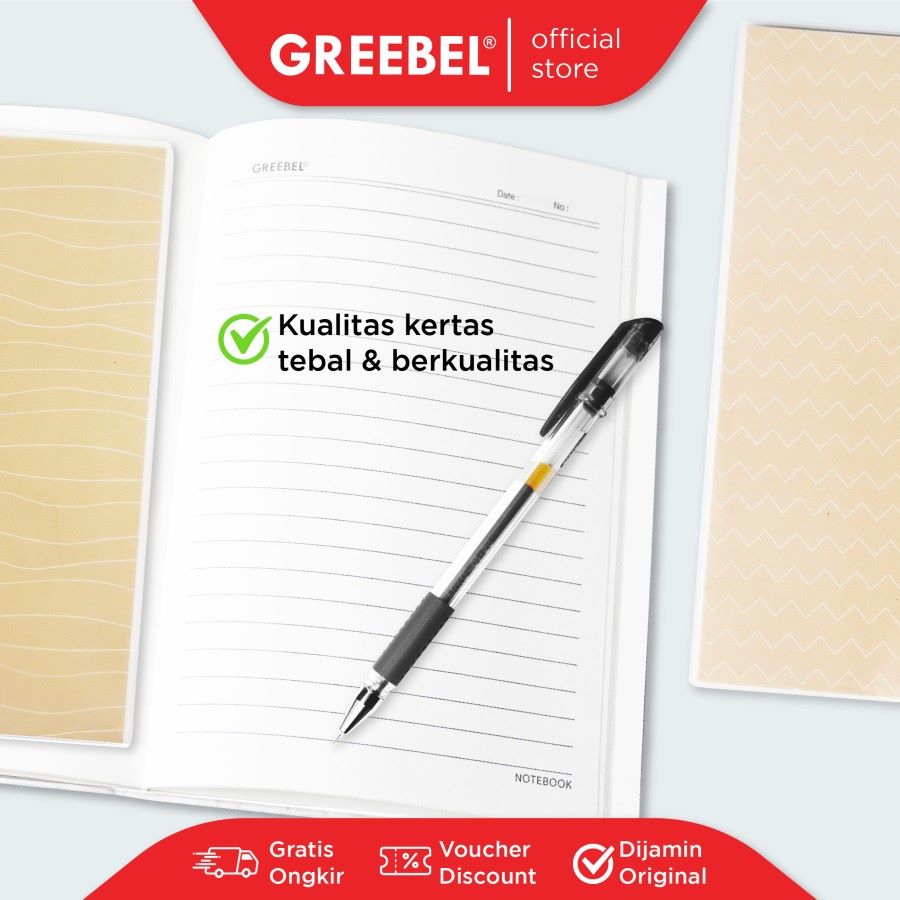Greebel Note Book 8080 A5O 39 Ukuran A5 / Buku Agenda Notebook / Buku Catatan
