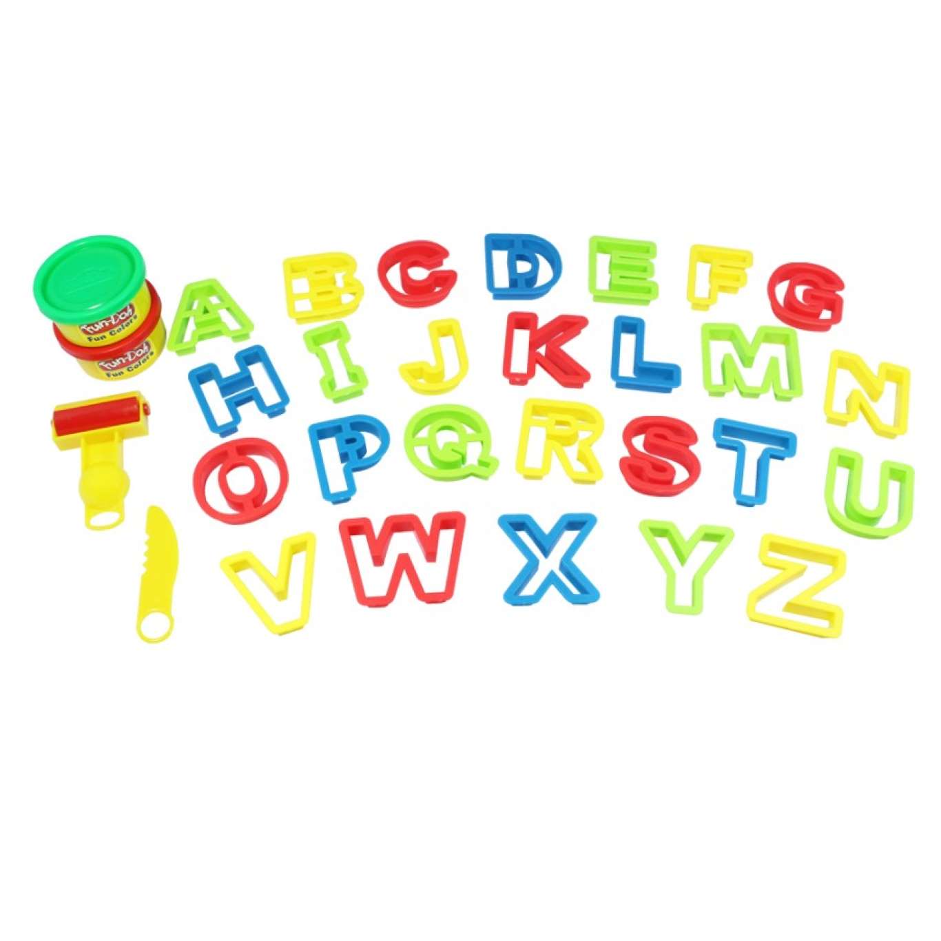 Fun Doh Lilin Mainan Cetakan Huruf