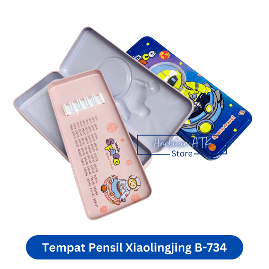Tempat Pensil Anak Xiaolingjing B-734 Walk Space Kaleng / Kotak Pensil / Pencil Case  