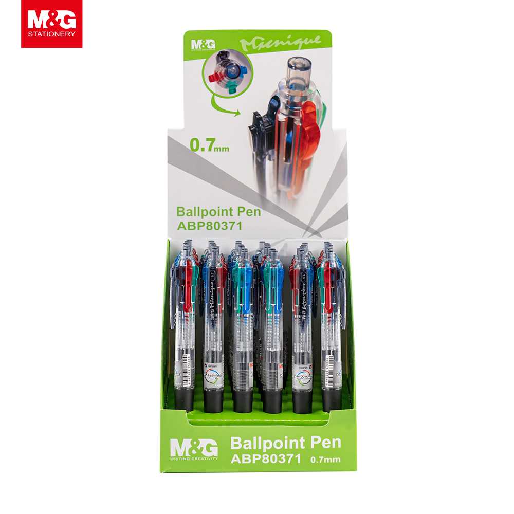 Pulpen 4 Warna / Ballpen M&G 4 in 1 Colors 0.7mm ABP80371  