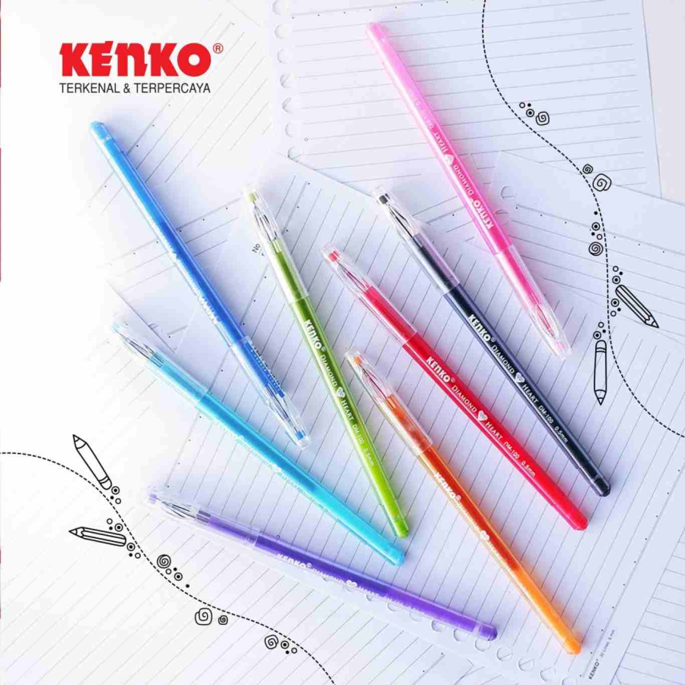 Pulpen Gel Kenko DM-100 Diamond / Ballpoint [SET]  