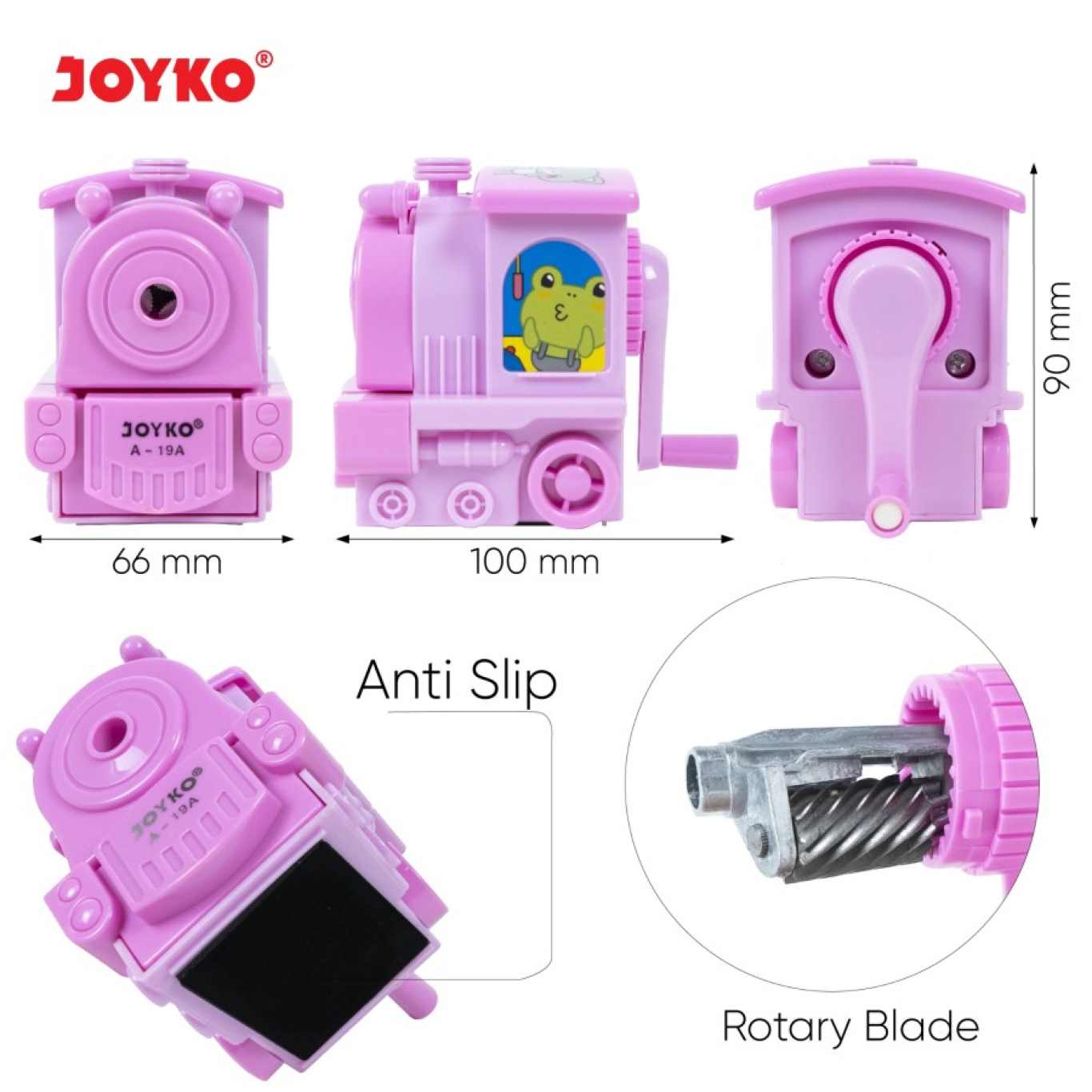 Rautan Putar Joyko A-19A Sharpener / Rautan Meja / Serutan Pensil  