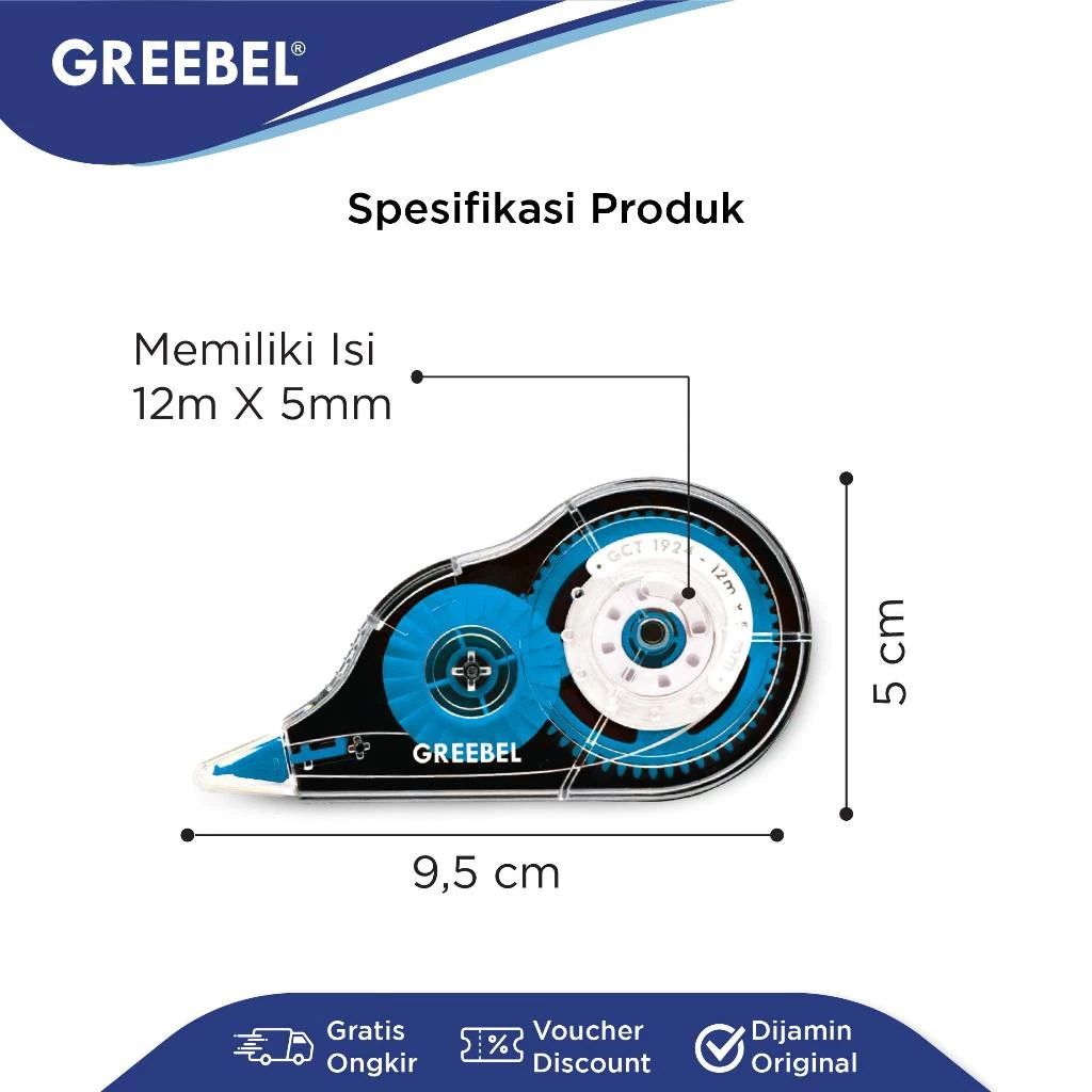 Tip Ex Kertas / Greebel Correction Tape GCT-1924