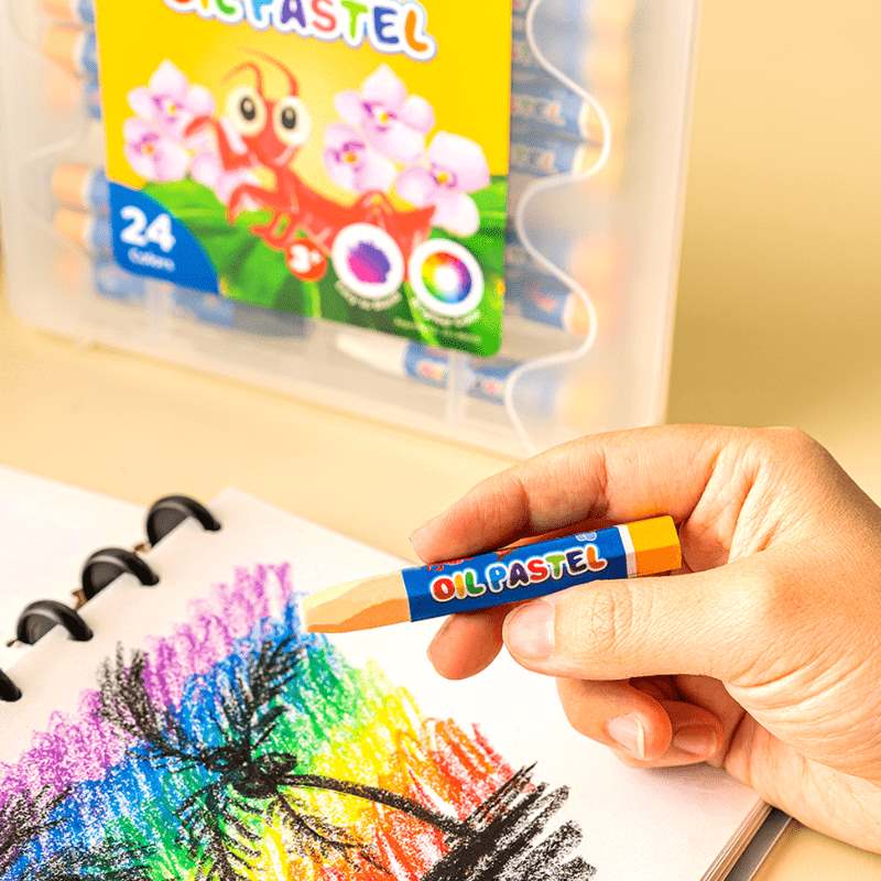 Crayon Agatis Eco 24 Warna OH-OP-2401 Hexagonal / Oil Pastel  