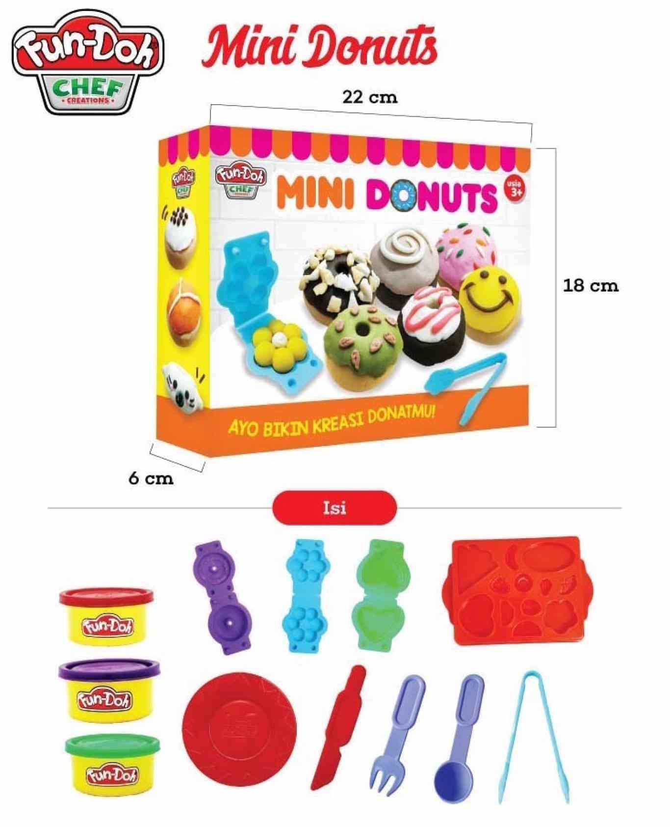 Fun Doh Lilin Mainan Mini Donuts  