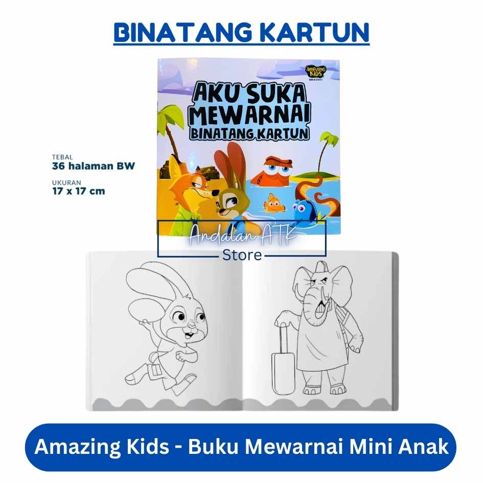 Amazing Kids Buku Mewarnai Anak Mini Coloring Book / Buku Bacaan Cerita Anak