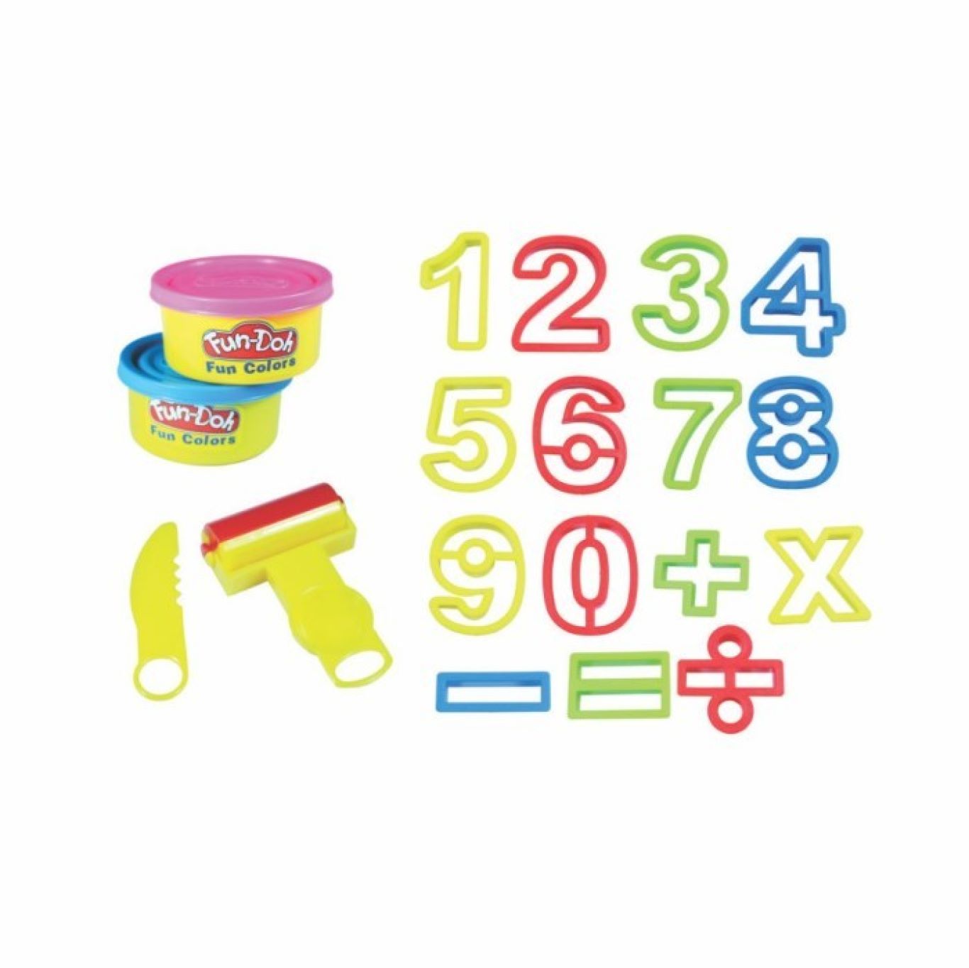 Fun Doh Lilin Mainan Cetakan Angka  