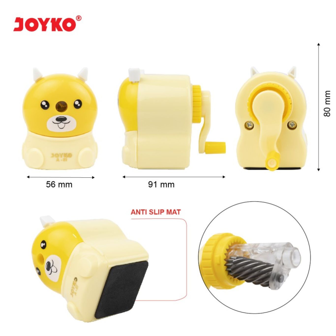 Rautan Putar Joyko A-21 Sharpener / Rautan Meja / Serutan Pensil  