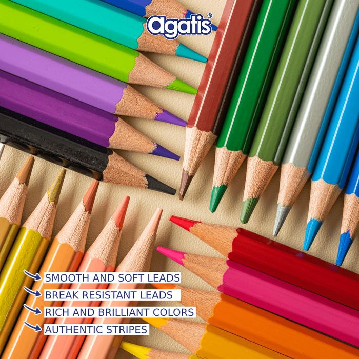 Pensil Warna Agatis Color Pencil GPH-C-2401 Prime Wood Permanent / 24 Warna  