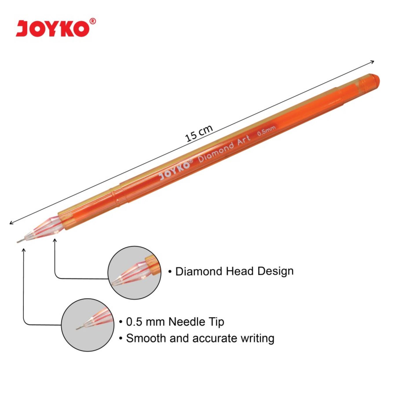 Pulpen Gel Joyko GPC-310S Diamond Art 10 Warna 0.5mm / Pulpen Joyko SET  