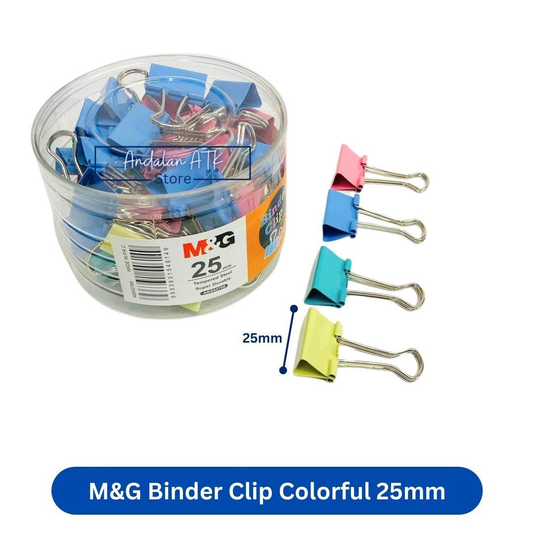 M&G Binder Clip Colorful No. 111 / Jepitan Klip Kertas / Paper Clip  
