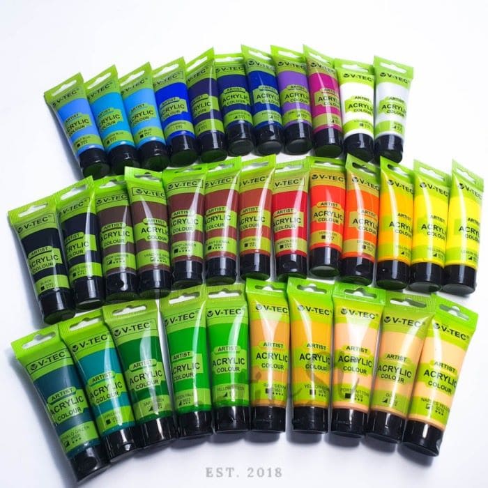 Cat Akrilik Vtec VT-930A Isi 35ml Tube / Cat Acrylic V-tec / Cat Lukis Akrilik  