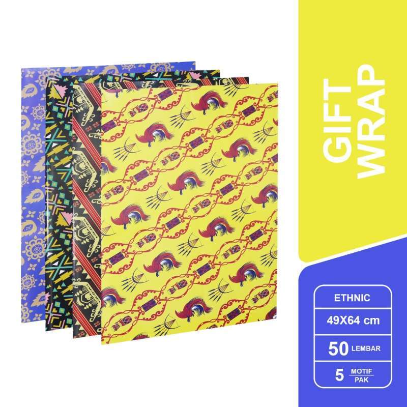Kertas Kado Sidu K Mix [MOTIF CAMPUR] / Gift Wrap  