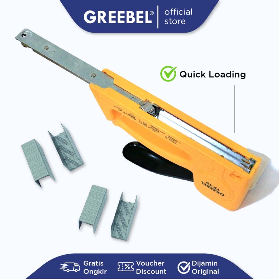 Greebel Guntacker TP-10 / Gun Tacker / Staples Tembak / Stapler Tembak