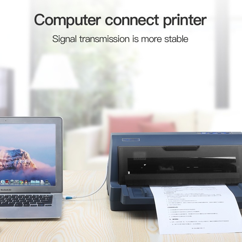 Vention - Kabel Printer USB 2.0 A Male - B Male 1.5M - 3M - 5M - 10M Black VAS-A16  