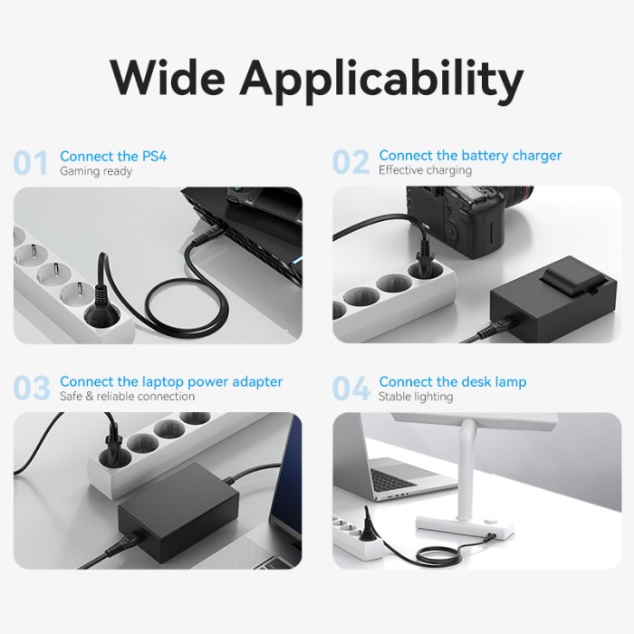 Vention - Power Cord 2-Prong 1.8M C7 Connector EU Plug ZCIBAC  