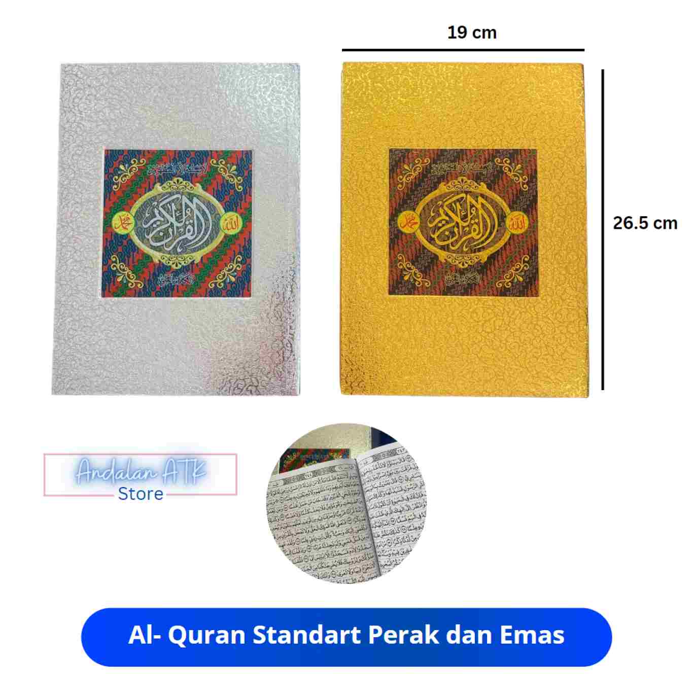 Al-Qur'an Cover Emas dan Perak / Alquran  