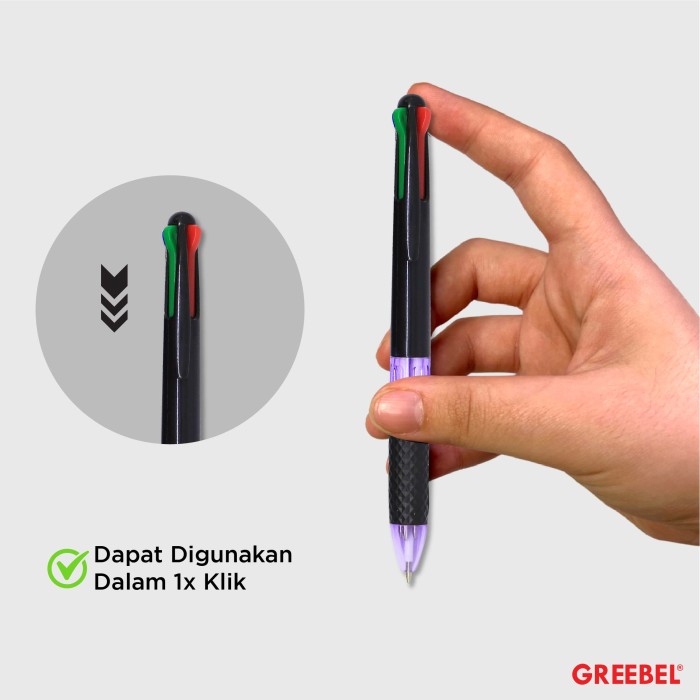 Pulpen Greebel / Greebel ROYALE pen 4 Warna 0.5MM / Ballpoint  