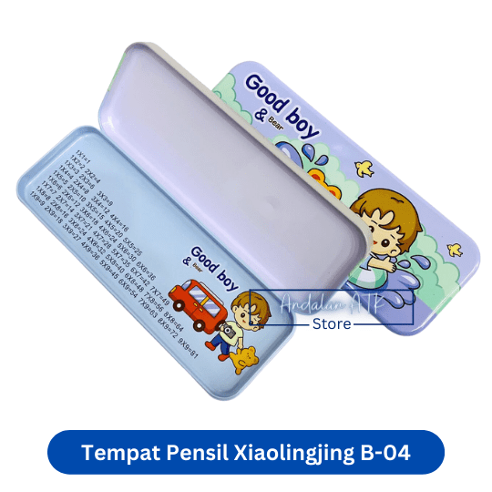 Tempat Pensil Anak Xiaolingjing B-04 Good Boy Kaleng / Kotak Pensil / Pencil Case