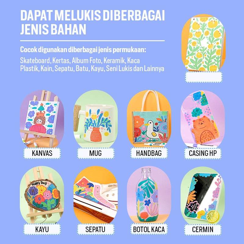 Spidol Akrilik / M&G Acrylic Marker 30 Pilihan Warna [Satuan]  