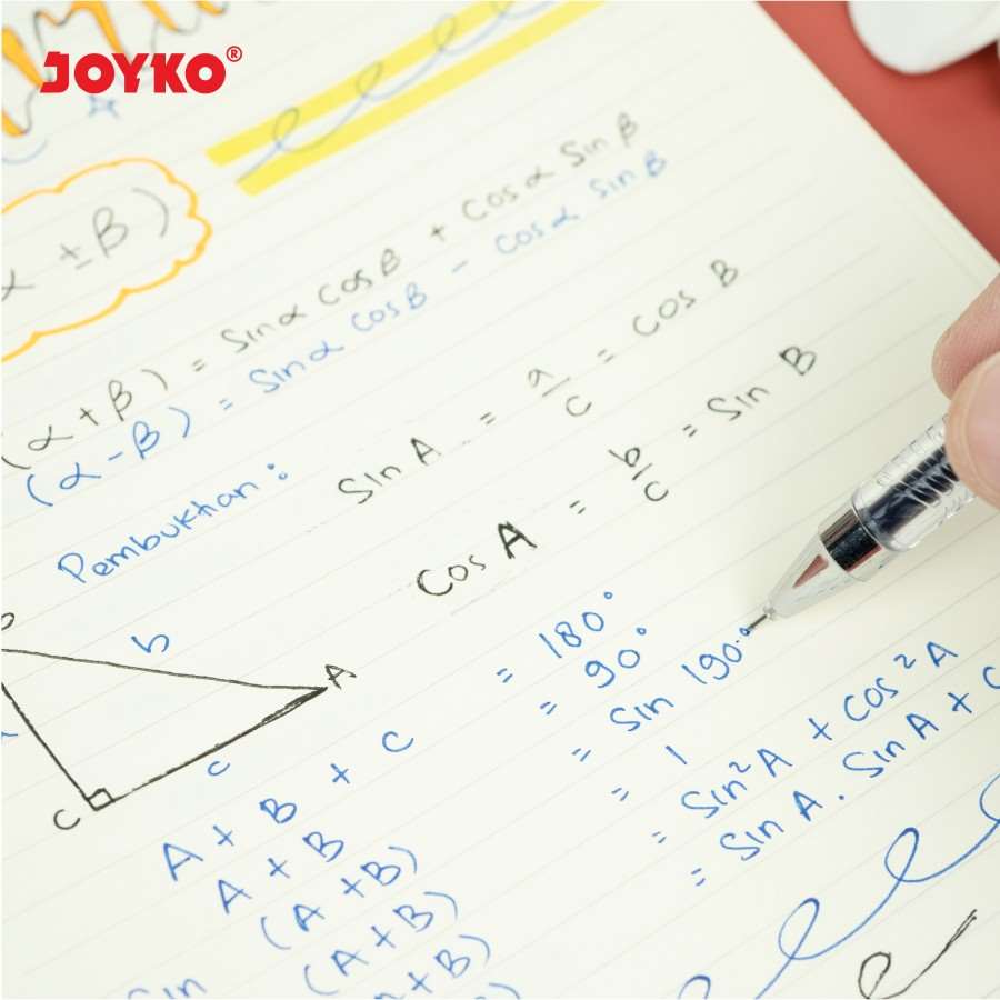 Pulpen / Ballpen Gel Joyko GP-243 Ukuran 0.5mm Warna Hitam  