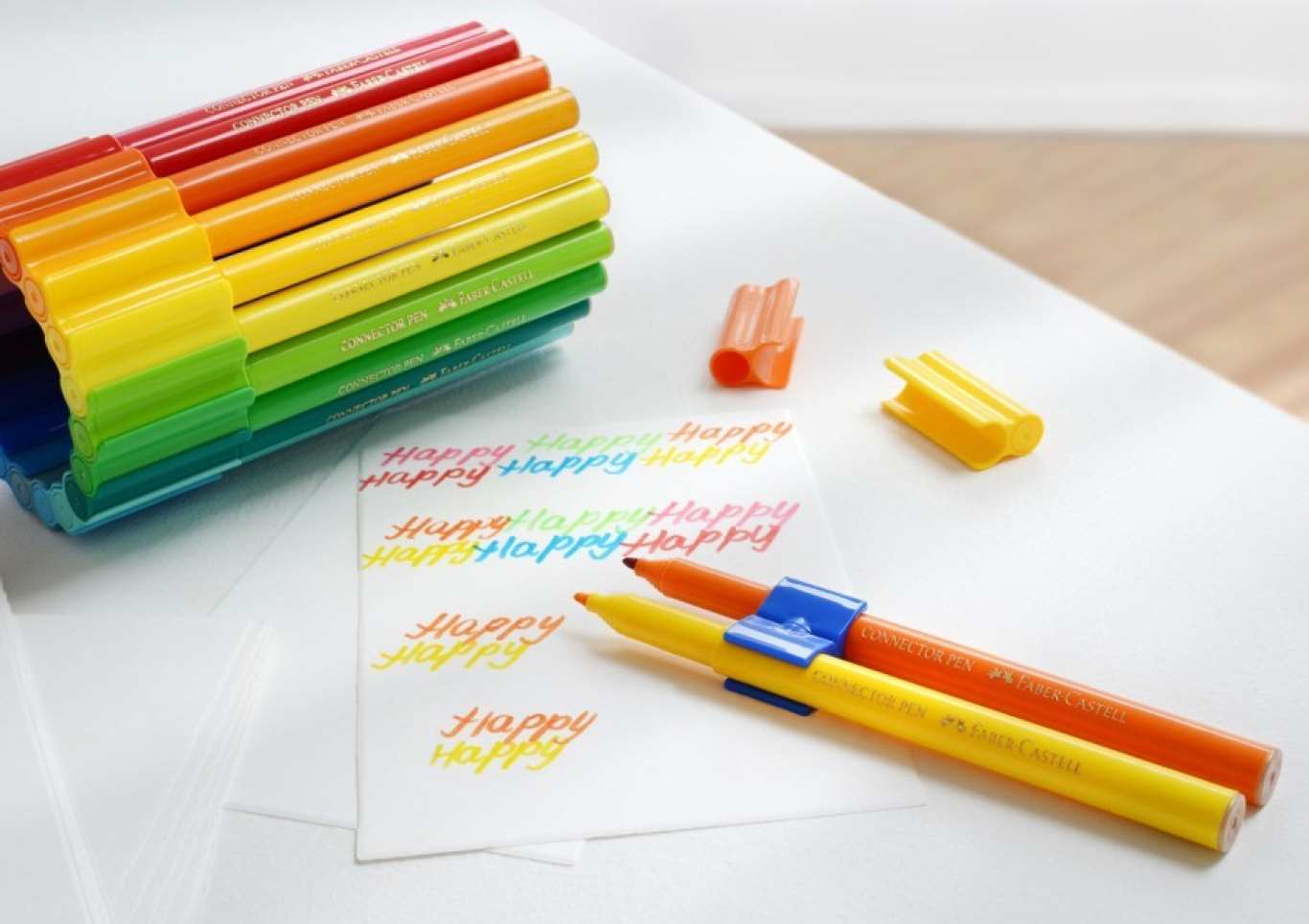 Spidol 10 Warna Connector-Pen 10 Warna Faber Castell