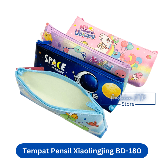 Tempat Pensil Anak Xiaolingjing BD-180 kulit / Kotak Pensil / Pencil Case