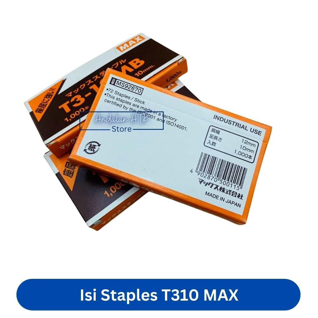 Isi Staples Max T310 Jilid / Gun Stapler Refill / Isi Hekter T-310MB  