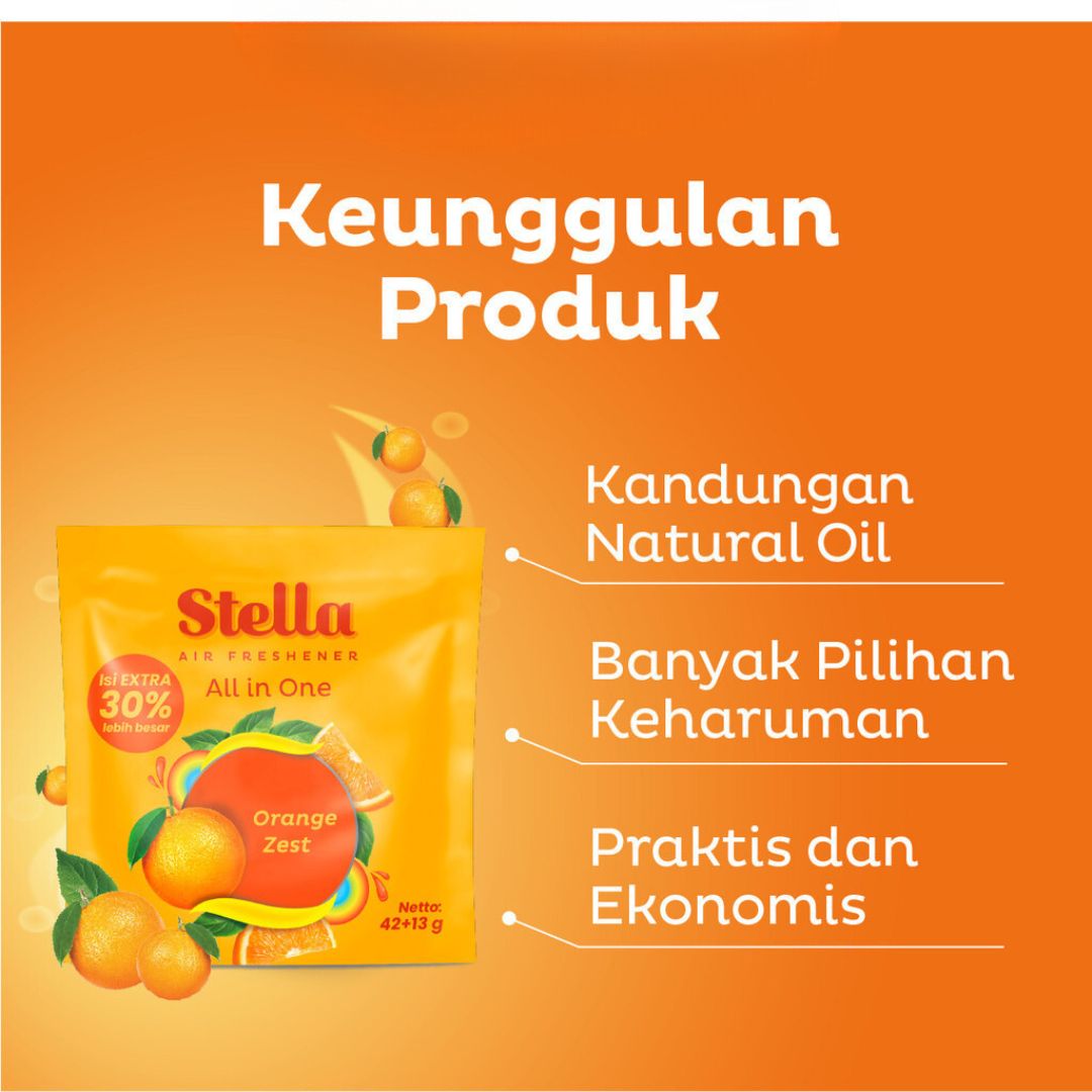 Stella All In One 42 + 13 Gr Pengharum Ruangan / Stella Gantung / Stella Mobil / Aromaterapi  