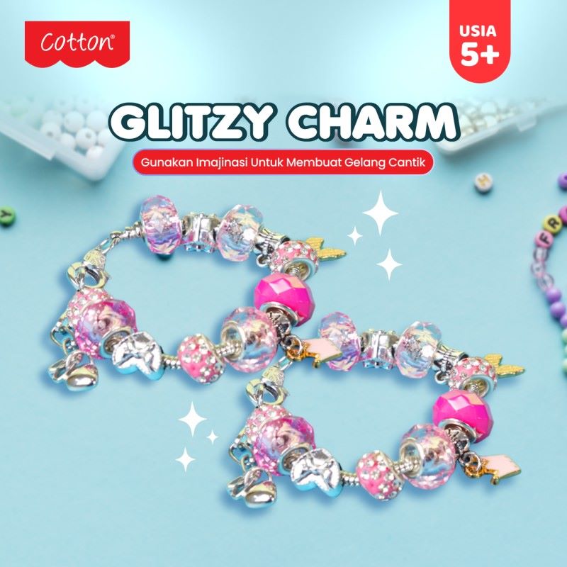 Cotton Glitzy Charm 49-140 / Gelang Mainan Anak / Gelang manik  