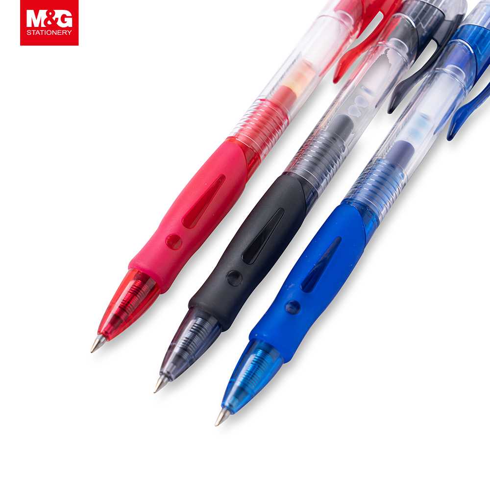 Pulpen / Ballpen Gel Pen M&G Retractable Comfort Grip 0.5 mm Black, Blue, Red AGP02372