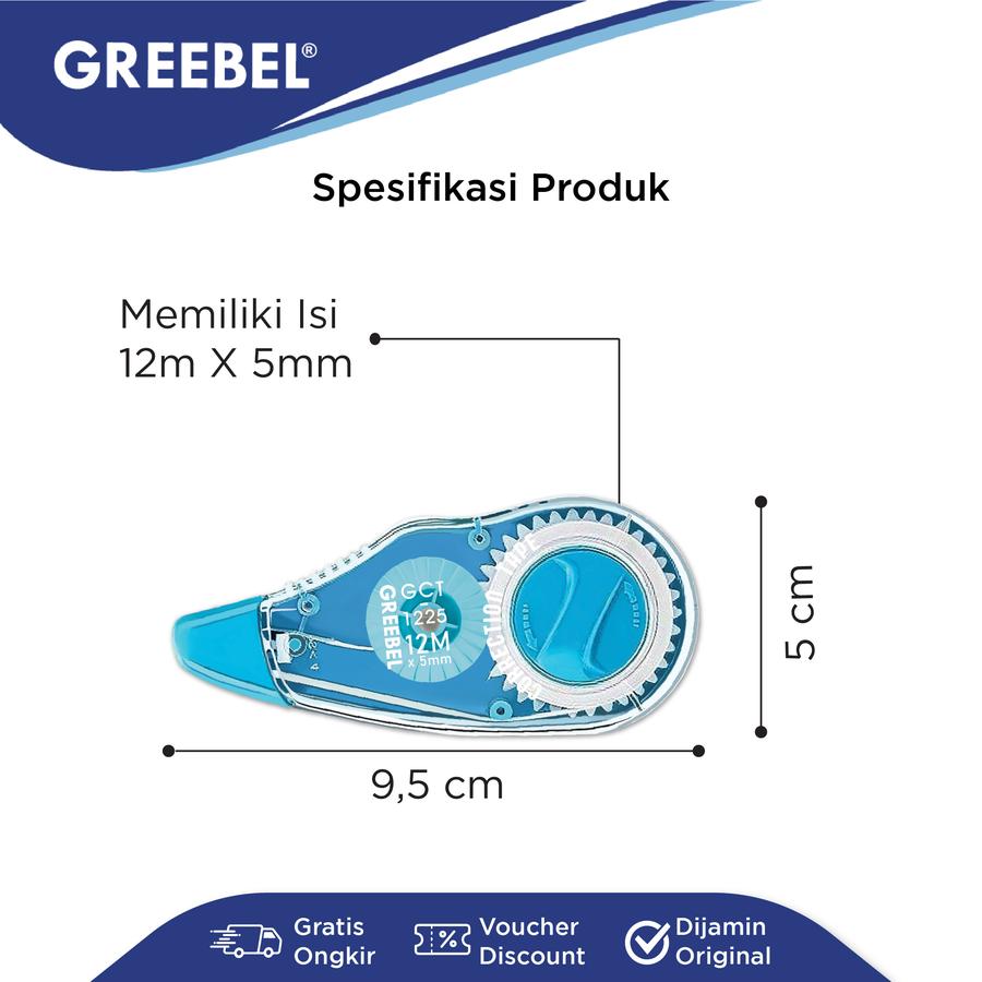 Tip Ex Kertas / Correction Tape Greebel GCT-1225