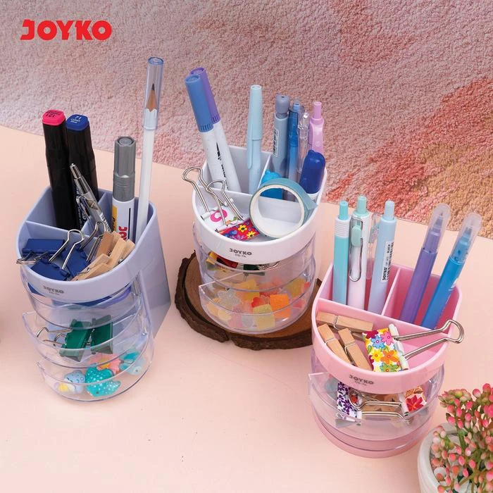 Desk Set Joyko DS-74 / Tempat Pensil Meja Dengan Laci / Desk Pen Organizer  