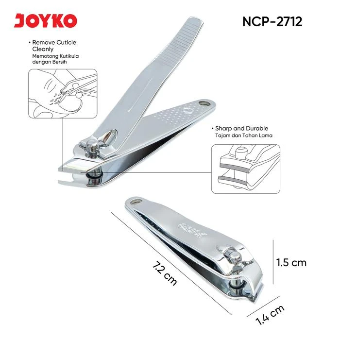 Nail Clipper / Gunting Kuku NCP-2712 Joyko Cuticle Trimmer Kutikula  