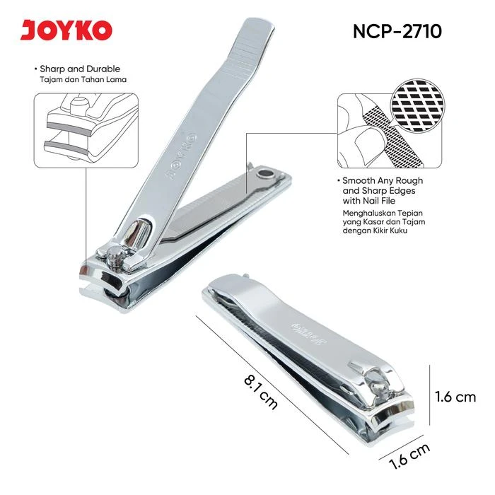 Nail Clipper / Gunting Kuku NCP-2710 Joyko Ukuran Besar  