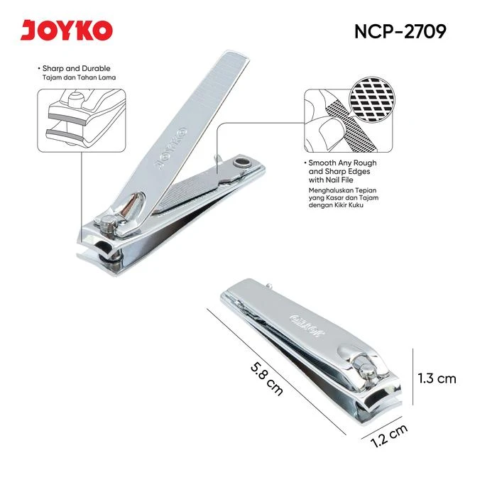 Nail Clipper / Gunting Kuku NCP-2709 Joyko Ukuran Sedang  