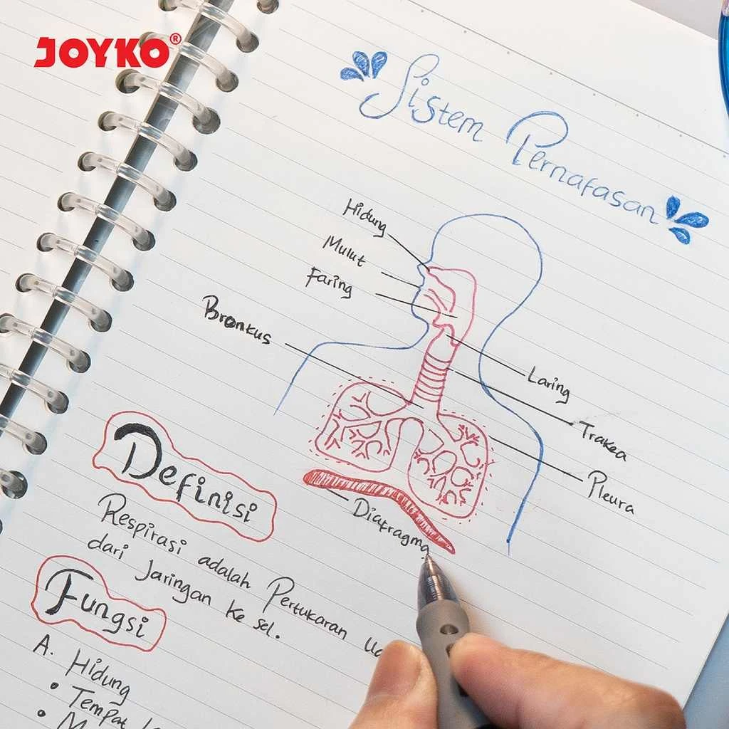 Pulpen / Ballpen Gell Joyko GP-265 Bullet Tip Ukuran 0.5mm Warna Black , Red, Blue