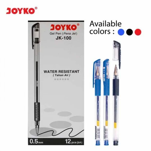 Ballpen Pulpen Gel Joyko JK100 / Gell Pen Joyko Tip Point 0.5mm  
