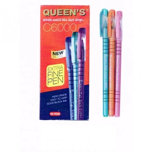 Pulpen Faster Queen C6000 Hitam Ukuran 0.5mm / Pen Faster Queen  