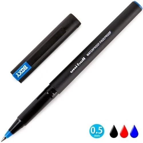 Pulpen Boxy Uni Ball Ukuran 0.3mm Waterproof / Pulpen Boxi / Ballpoint Boxy  