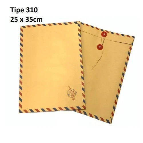 Amplop Coklat Tali Ukuran 310 Air Mail / Amplop Lamaran Airmail  