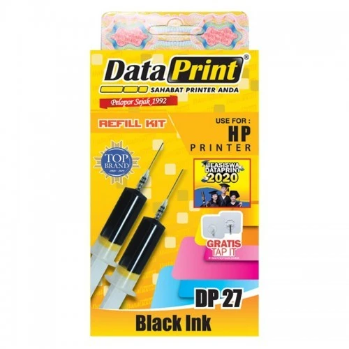 Tinta Printer HP Refill Data Print DP27 DP28 HP Black & Colour / Ink Printer Refill HP  