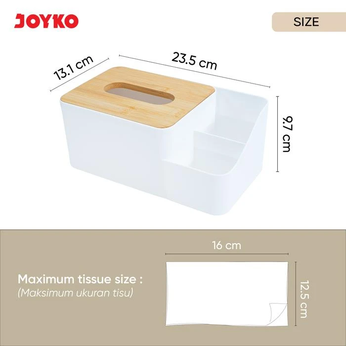 Tissue Box / Kotak Tisu TSBX-1903 Putih Joyko