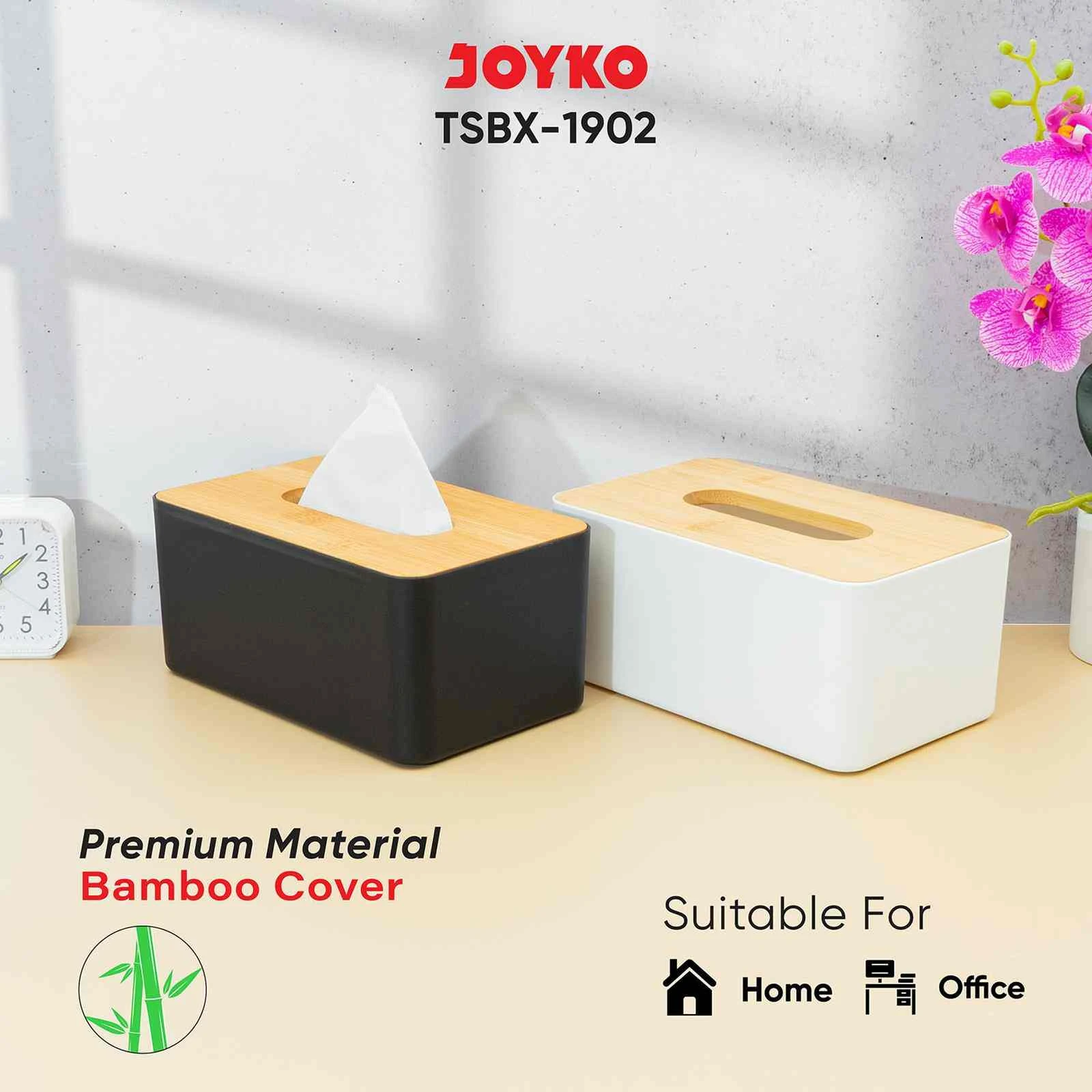 Tissue Box / Kotak Tisu TSBX-1902 Hitam dan Putih Joyko