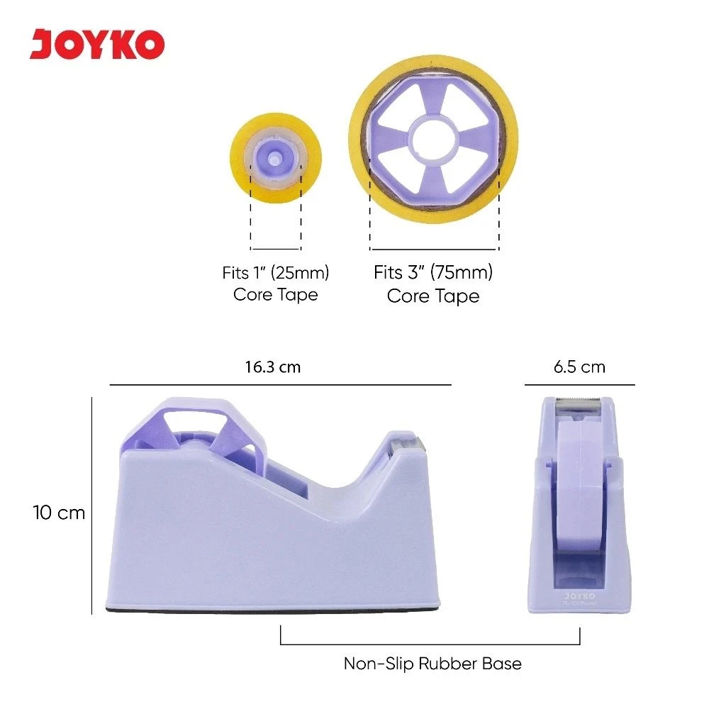Pemotong Lakban Tape Dispenser Joyko TD-103 Pastel Dual Core  