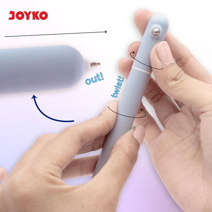 Pulpen Gell / Ballpen Gel GP-427 Joyko SET ISI 4 Tinta Hitam  