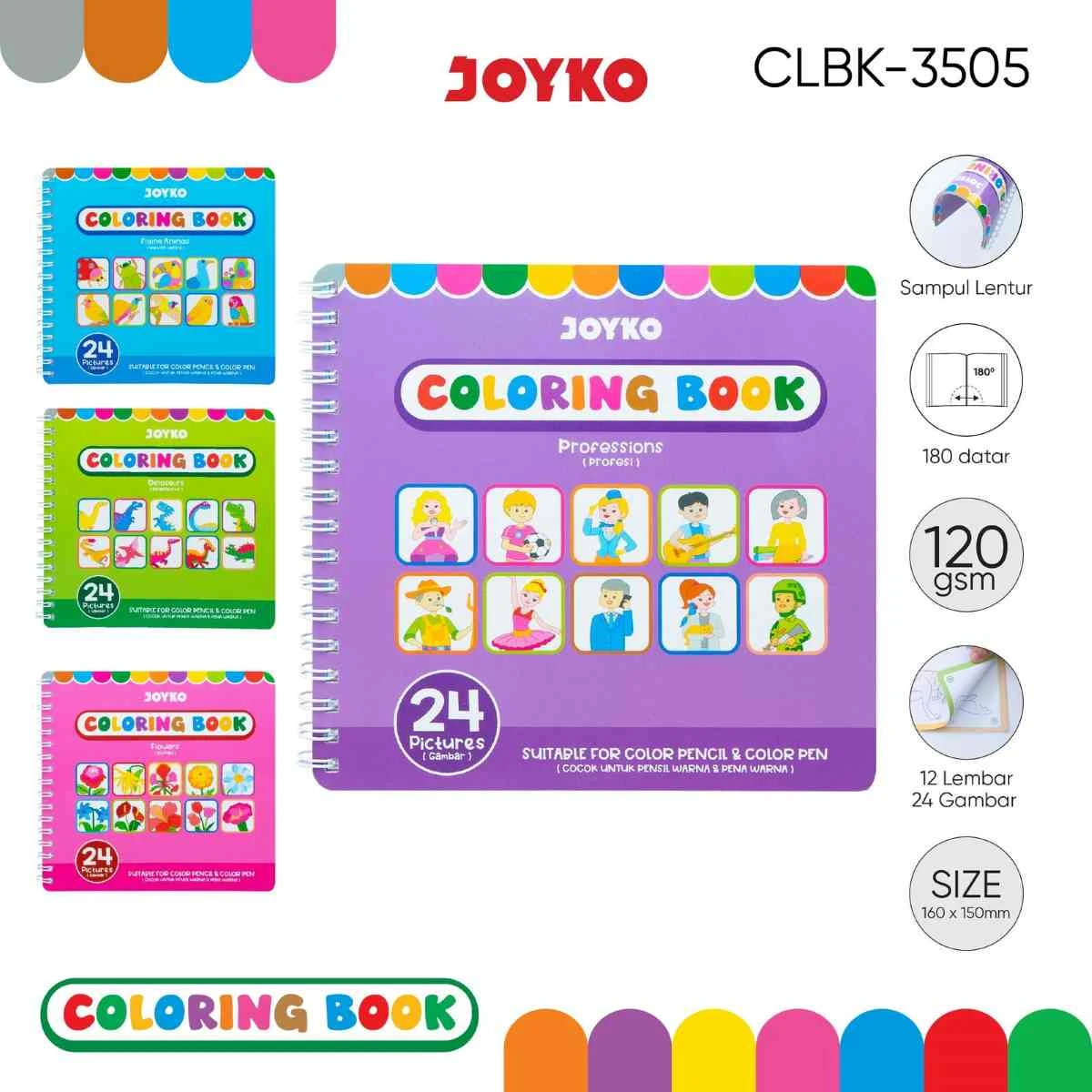 Buku Mewarnai Coloring Book Joyko CLBK-3505 Joyko  