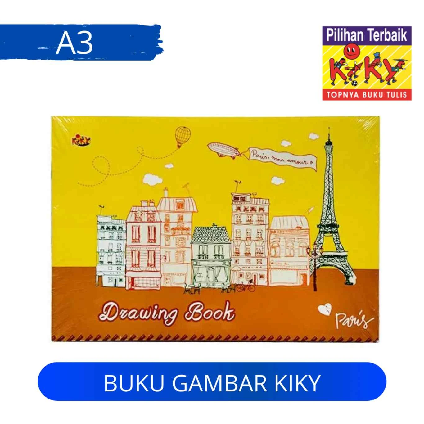 Buku Gambar Kiky Ukuran A3 / Drawing Book Kiky A3 Isi 10 Lembar / Buku Gambar A3  