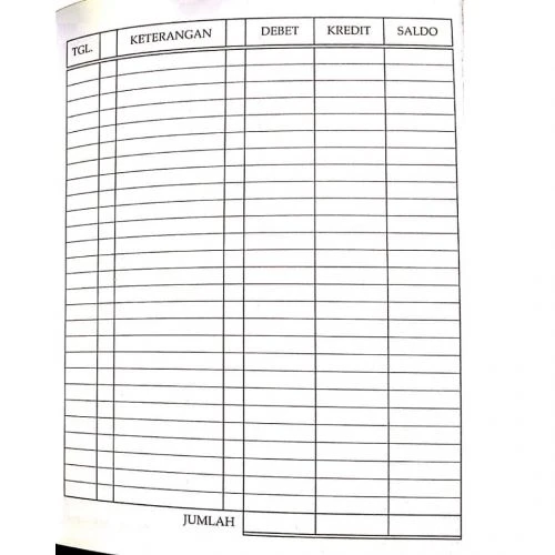 Buku Kas Bank Kiky Ukuran Folio Kas 3 Kolom Isi 80 Lembar Soft Cover  